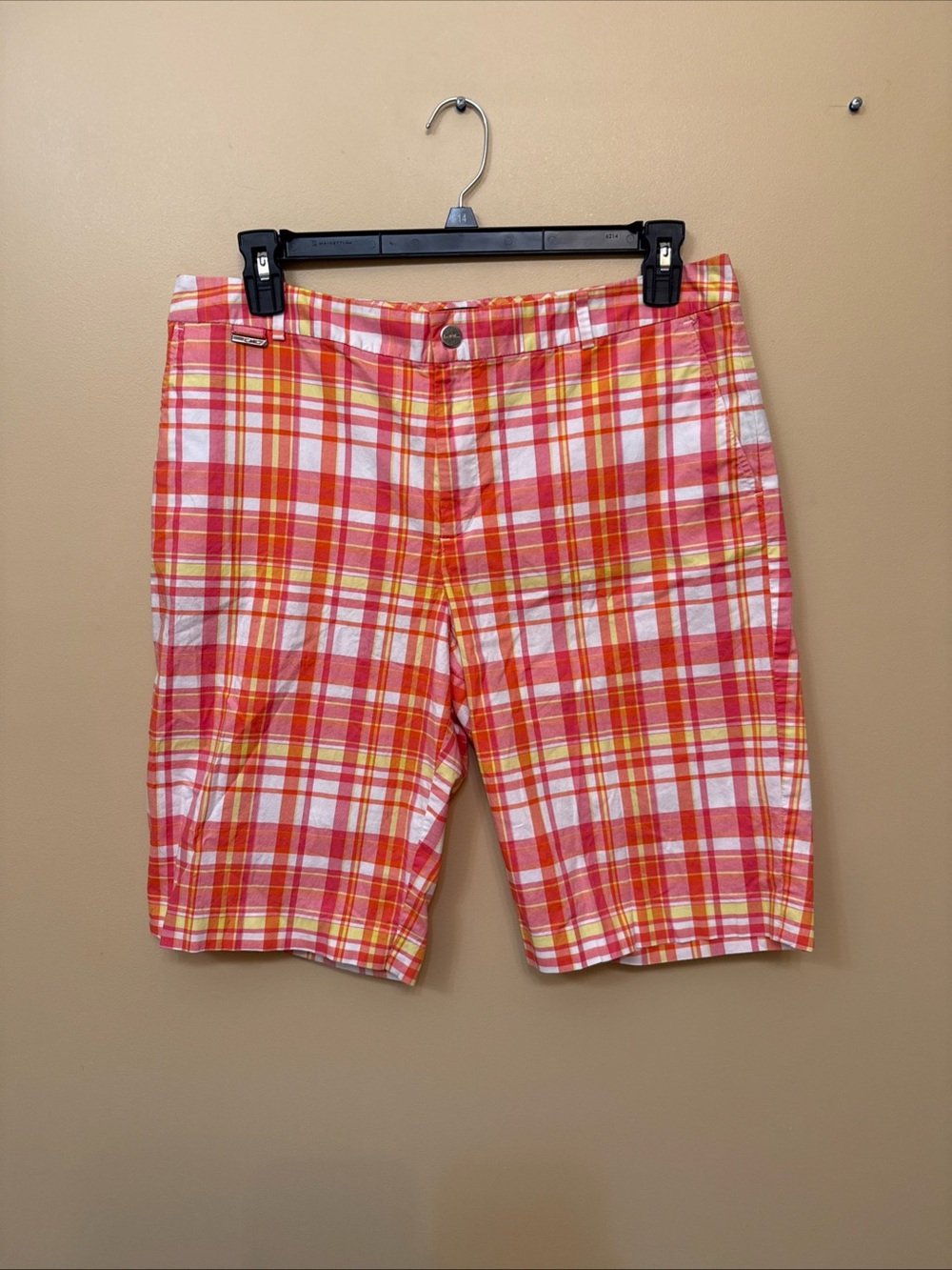Lauren Ralph Lauren Orange Yellow Pink Plaid Skirt